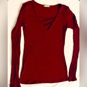 Red long sleeve shirt